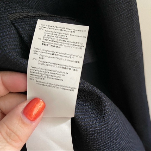 Hugo Boss Navy Textured Blazer - Picture 5 of 6